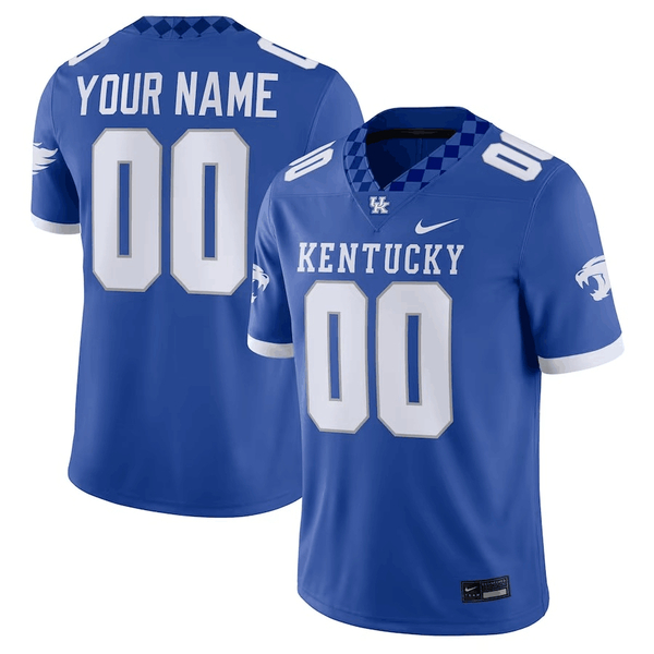 Men%27s Kentucky Wildcats CUSTOM ROYAL Nike NCAA COLLEGE FOOTBALL Stitched Jersey->customized ncaa jersey->Custom Jersey